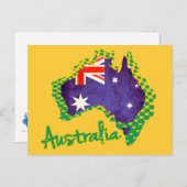 Postkarte für Australien (Vorne/Hinten)