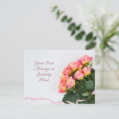 Postkarte für benutzerdefinierte Rose (Stehend Vorderseite)