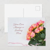 Postkarte für benutzerdefinierte Rose (Vorne/Hinten)