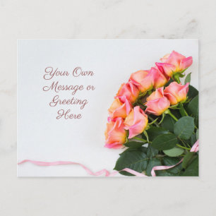 Postkarte für benutzerdefinierte Rose