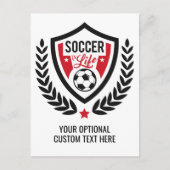 Postkarte für benutzerdefinierte Text- und Farbkom (Vorderseite)