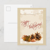 Postkarte für benutzerdefinierten Erntedank (Vorne/Hinten)