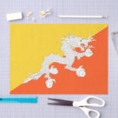 Postkarte für Bhutan-Flagge Seidenpapier (Handwerk)