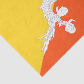 Postkarte für Bhutan-Flagge Seidenpapier (Ausschnitt)