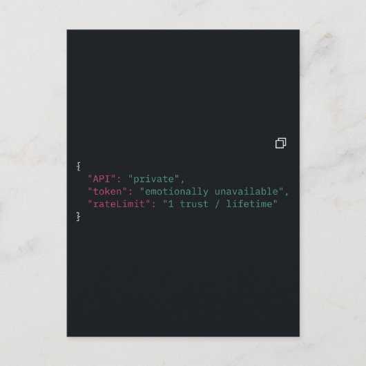 Postkarte für Black Coder - Anpassbar (Vorderseite)