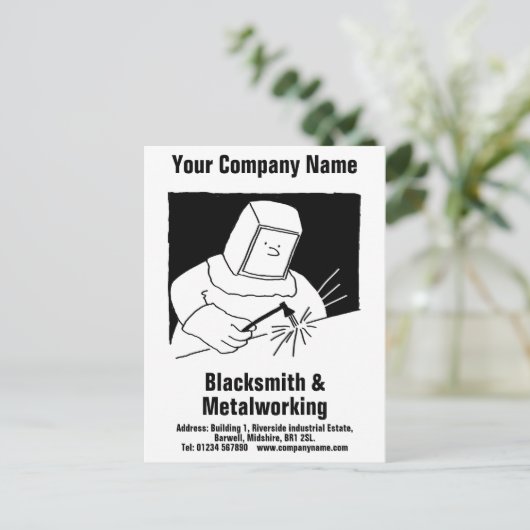 Postkarte für Blacksmith & Metalworking (Stehend Vorderseite)