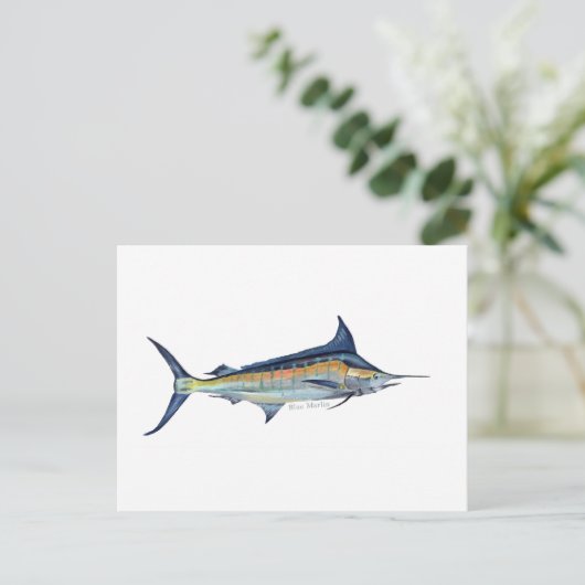 Postkarte für Blaumarlin (Stehend Vorderseite)