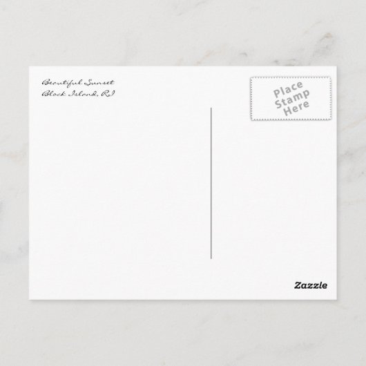 Postkarte für Block-Insel (Rückseite)