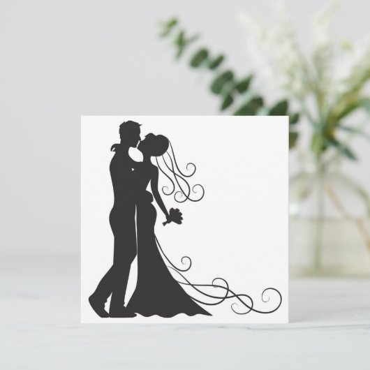 Postkarte für Braut und Bräutigam (Stehend Vorderseite)