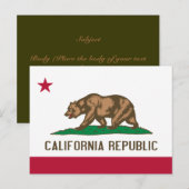 Postkarte für California (Vorne/Hinten)