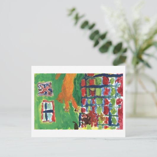 Postkarte für Crazy Cate (Stehend Vorderseite)