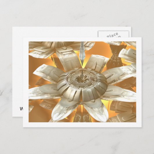 Postkarte für das 3D-Fraktal (Vorne/Hinten)