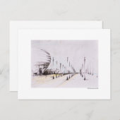 Postkarte für das Bleistift Hannover Landschaft (Vorne/Hinten)