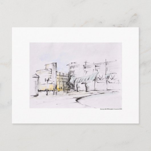 Postkarte für das Bleistift Hannover Landschaft (Vorderseite)