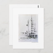 Postkarte für das Bleistift Hannover Landschaft (Vorne/Hinten)