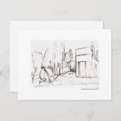 Postkarte für das Bleistift Hannover Landschaft (Vorne/Hinten)