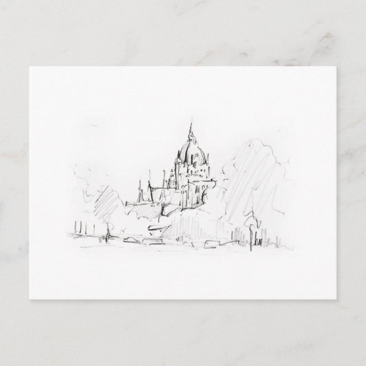 Postkarte für das Bleistift Hannover Landschaft (Vorderseite)