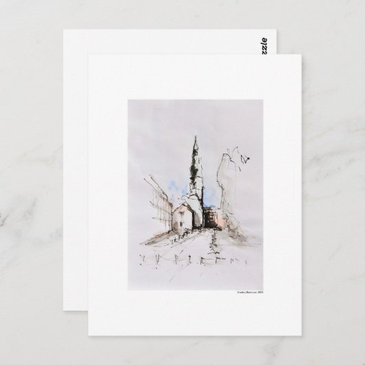 Postkarte für das Bleistift Hannover Landschaft (Vorne/Hinten)