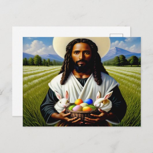 Postkarte für das Christliche Schwarze Ostern (Vorne/Hinten)