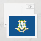 Postkarte für das Connecticut-Flag (Vorne/Hinten)