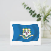 Postkarte für das Connecticut-Flag (Stehend Vorderseite)