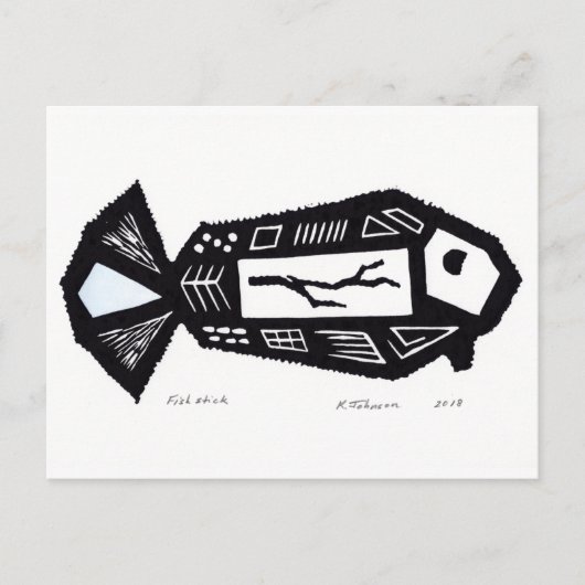 Postkarte für das Design der Fische (Vorderseite)