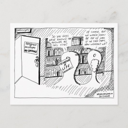 Postkarte für das Geheimzimmer der Philosophie (Vorderseite)