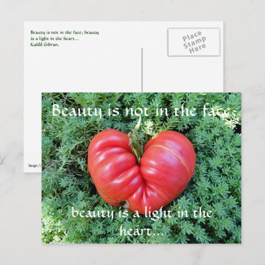 Postkarte für das Herz (Vorne/Hinten)