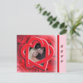 Postkarte für das Hochzeitstich-RSVP-Foto (Stehend Vorderseite)
