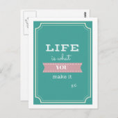 Postkarte für das inspirierende Leben (Vorne/Hinten)