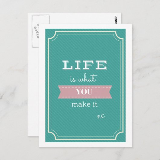 Postkarte für das inspirierende Leben (Vorne/Hinten)