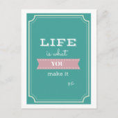 Postkarte für das inspirierende Leben (Vorderseite)