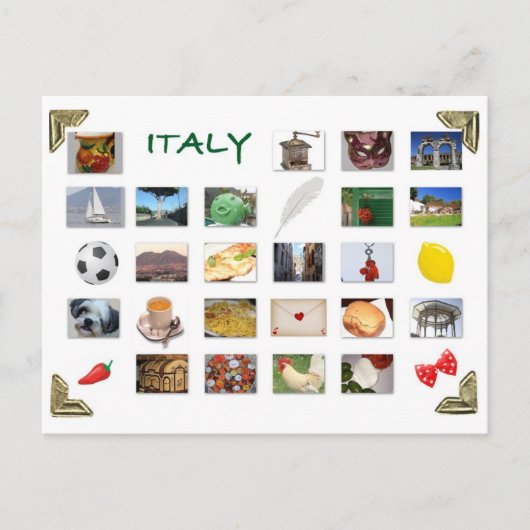 Postkarte für das italienische Symbol (Vorderseite)