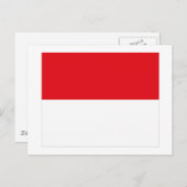Postkarte für das Monaco-Flag (Vorne/Hinten)