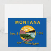 Postkarte für das Montana-Flag (Vorne/Hinten)