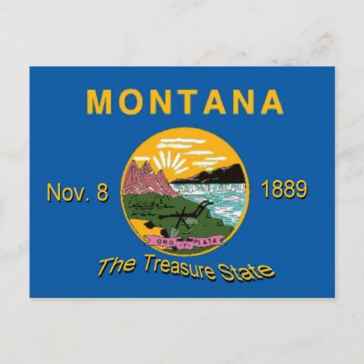 Postkarte für das Montana-Flag (Vorderseite)