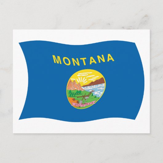 Postkarte für das Montana-Flag (Vorderseite)