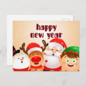 Postkarte für das neue Jahr (Vorne/Hinten)