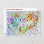 Postkarte für das öffentliche Herz (Vorne/Hinten)