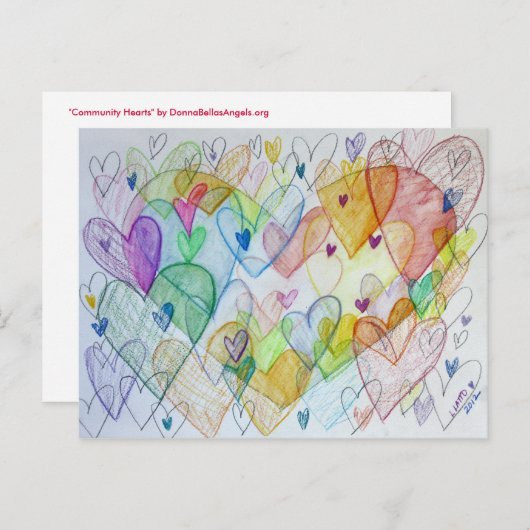 Postkarte für das öffentliche Herz (Vorne/Hinten)