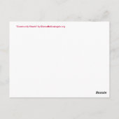 Postkarte für das öffentliche Herz (Rückseite)