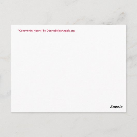 Postkarte für das öffentliche Herz (Rückseite)