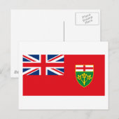 Postkarte für das Ontario-Flag (Vorne/Hinten)