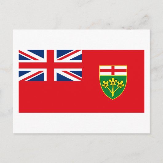 Postkarte für das Ontario-Flag (Vorderseite)