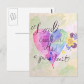 Postkarte für das reine Herz (Vorne/Hinten)