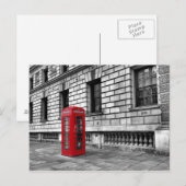 Postkarte für das Rote Telefon in London Westminst (Vorne/Hinten)
