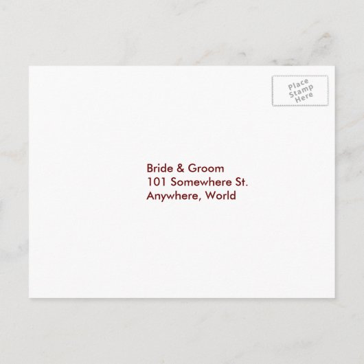 Postkarte für das RSVP-Menü im Herbst (Rückseite)