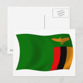 Postkarte für das sambische Flag (Vorne/Hinten)