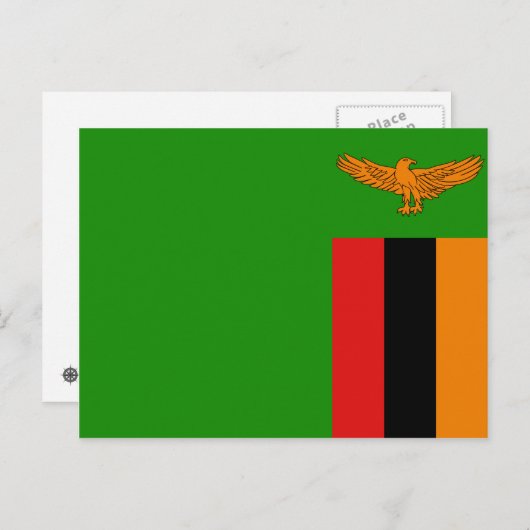 Postkarte für das sambische Flag (Vorne/Hinten)