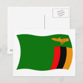 Postkarte für das sambische Flag (Vorne/Hinten)